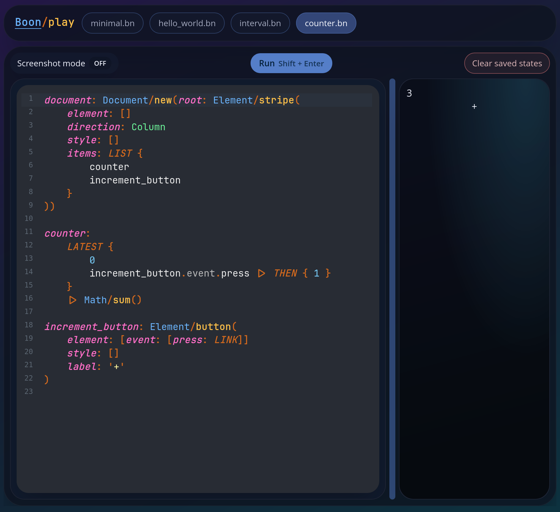 counter upgrade step 1